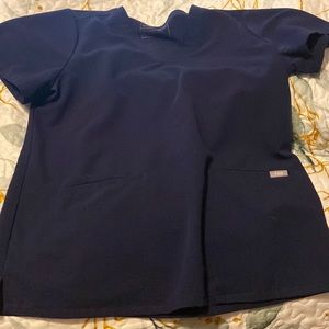 Figs Navy scrub top